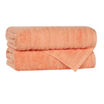 Mika Smart Twist Cotton Solid Textured Ribbed Bath Towels, Set of 2 - Bath Towel by Superior