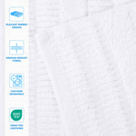 Mika Smart Twist Cotton Solid Textured Ribbed Bath Towels, Set of 2 - Bath Towel by Superior