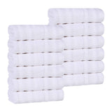 Mika Smart Twist Cotton Solid Textured Ribbed Face Towels, Set of 12 - Face Towel by Superior