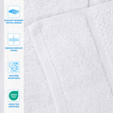 Mile Smart Twist Cotton Medium Soft Thick Border 8 Piece Towel Set - Towel Set by Superior