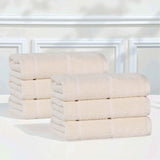 Mile Smart Twist Cotton Medium Weight Solid Hand Towels, Set of 6 - Hand Towel by Superior