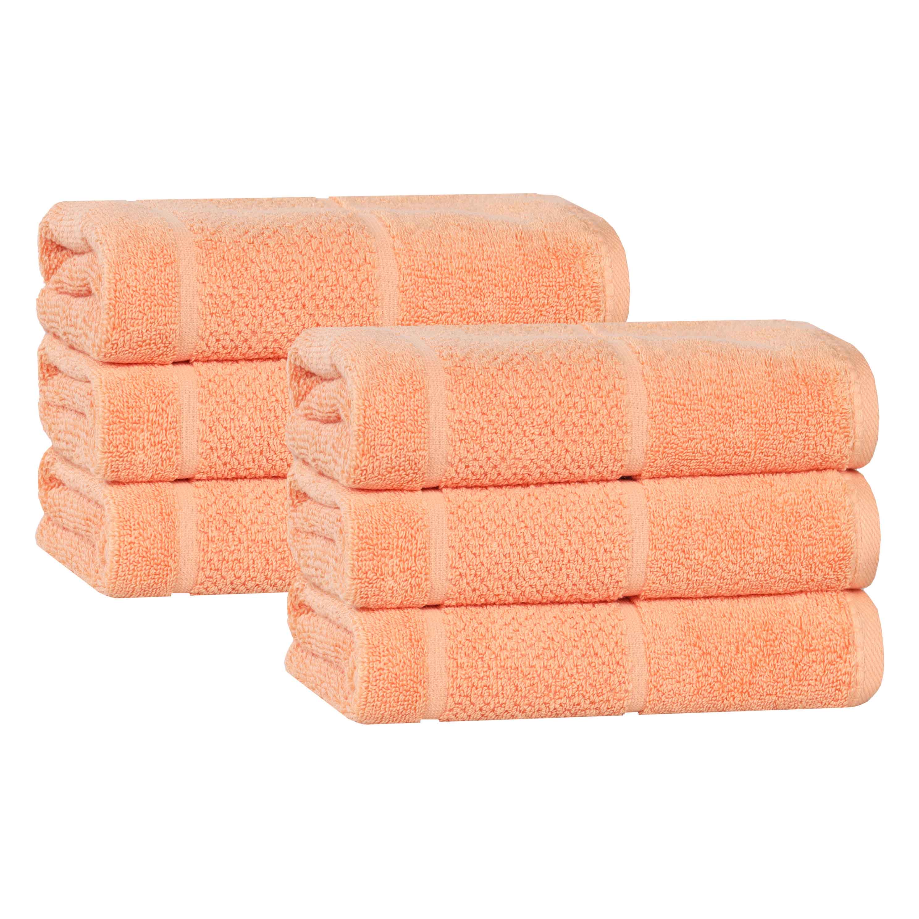 Mile Smart Twist Cotton Medium Weight Solid Hand Towels, Set of 6 - Hand Towel by Superior