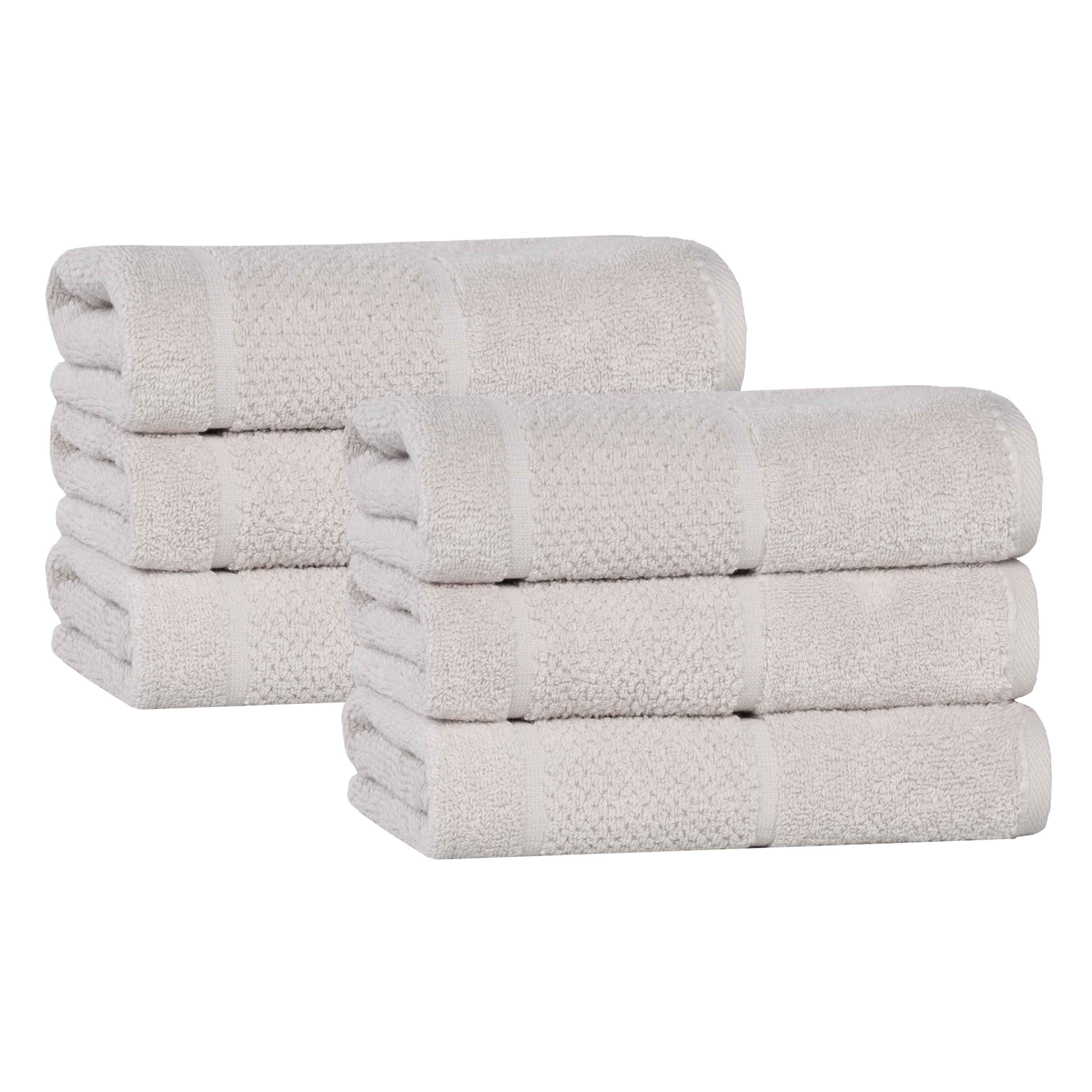 Mile Smart Twist Cotton Medium Weight Solid Hand Towels, Set of 6 - Hand Towel by Superior