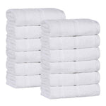 Mile Smart Twist Cotton Solid Face Towels Washcloths, Set of 12 - Face Towel by Superior