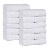 Mile Smart Twist Cotton Solid Face Towels Washcloths, Set of 12 - Face Towel by Superior