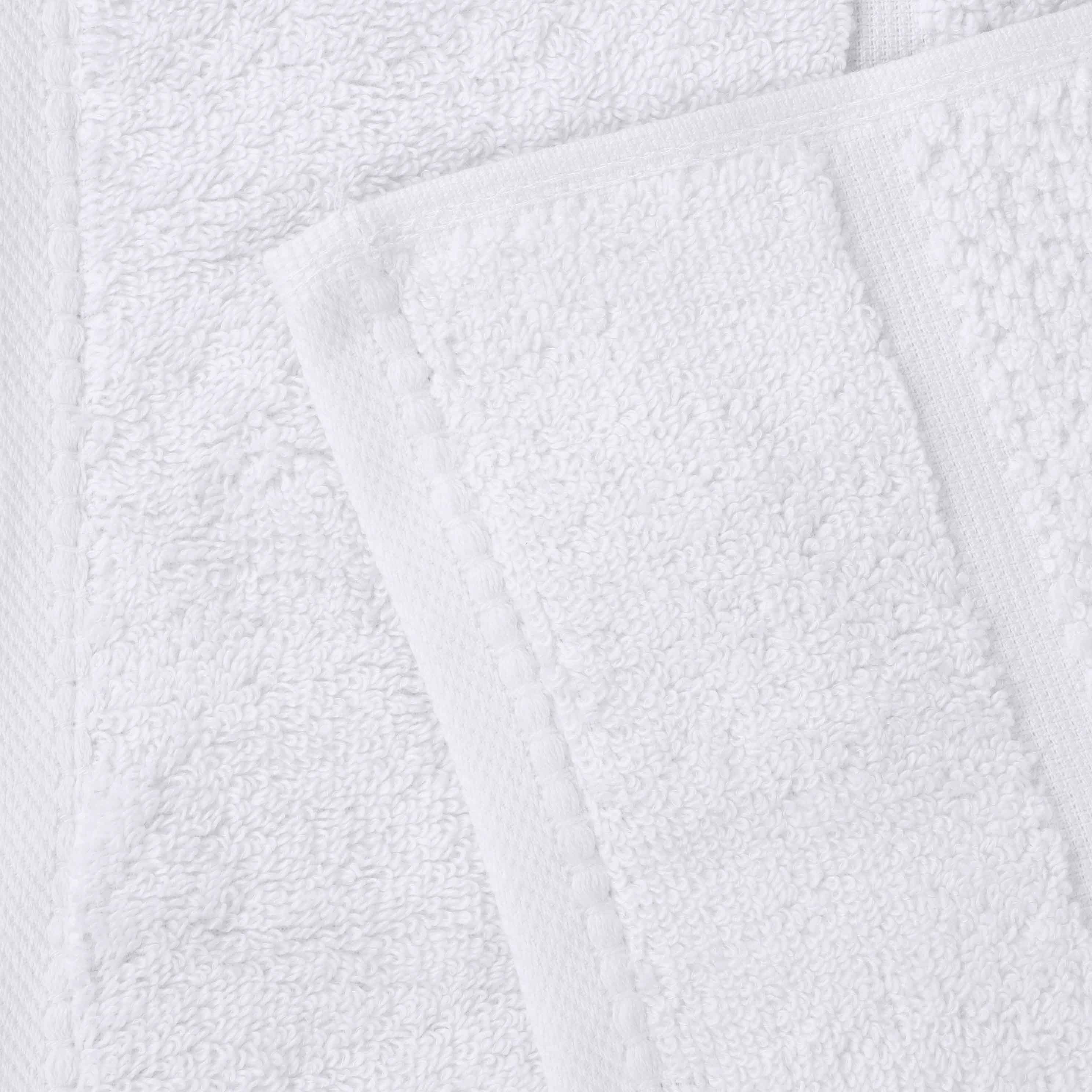 Mile Smart Twist Cotton Solid Face Towels Washcloths, Set of 12 - Face Towel by Superior