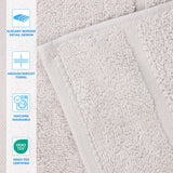 Mile Smart Twist Cotton Solid Thick Border 12 Piece Towel Set - Towel Set by Superior