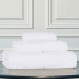 Mile Smart Twist Cotton Solid Thick Border 3 Piece Towel Set - Towel Set by Superior