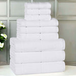 Mile Smart Twist Cotton Solid Thick Border 9 Piece Towel Set - Towel Set by Superior