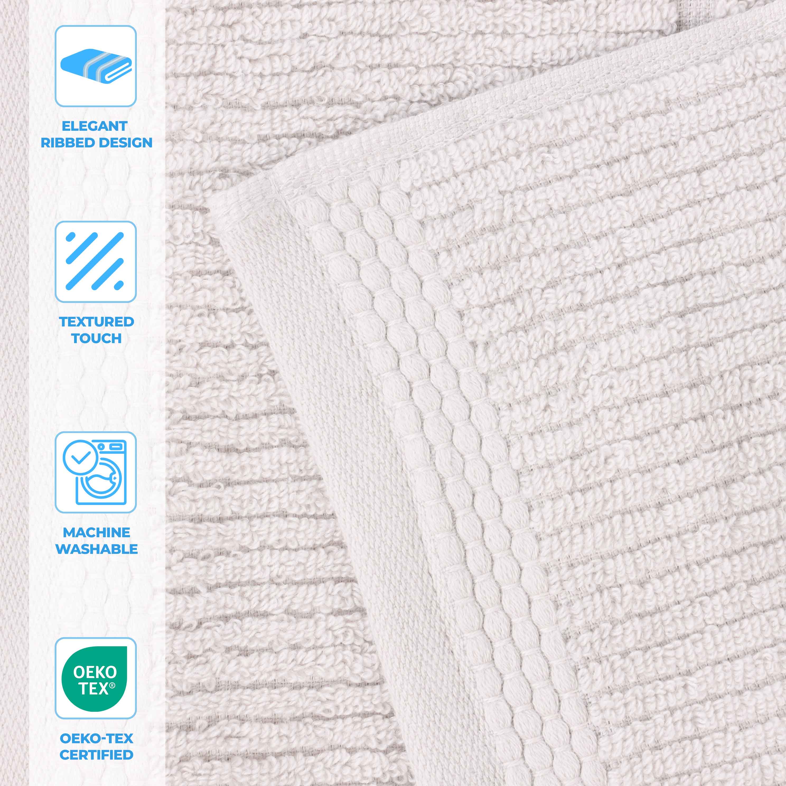 Milo Smart Twist Cotton Medium Weight Solid Face Towels, Set of 12 - Face Towel by Superior