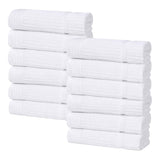 Milo Smart Twist Cotton Medium Weight Solid Face Towels, Set of 12 - Face Towel by Superior