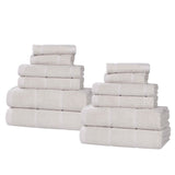 Milo Smart Twist Cotton Medium Weight Solid Ribbed 12 Piece Towel Set - Towel Set by Superior