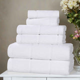 Milo Smart Twist Cotton Medium Weight Solid Ribbed 6 Piece Towel Set - Towel Set by Superior