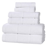 Milo Smart Twist Cotton Medium Weight Solid Ribbed 6 Piece Towel Set - Towel Set by Superior