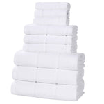 Milo Smart Twist Cotton Medium Weight Solid Ribbed 9 Piece Towel Set - Towel Set by Superior