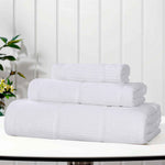 Milo Smart Twist Cotton Solid Ribbed 3 Piece Towel Set - Towel Set by Superior