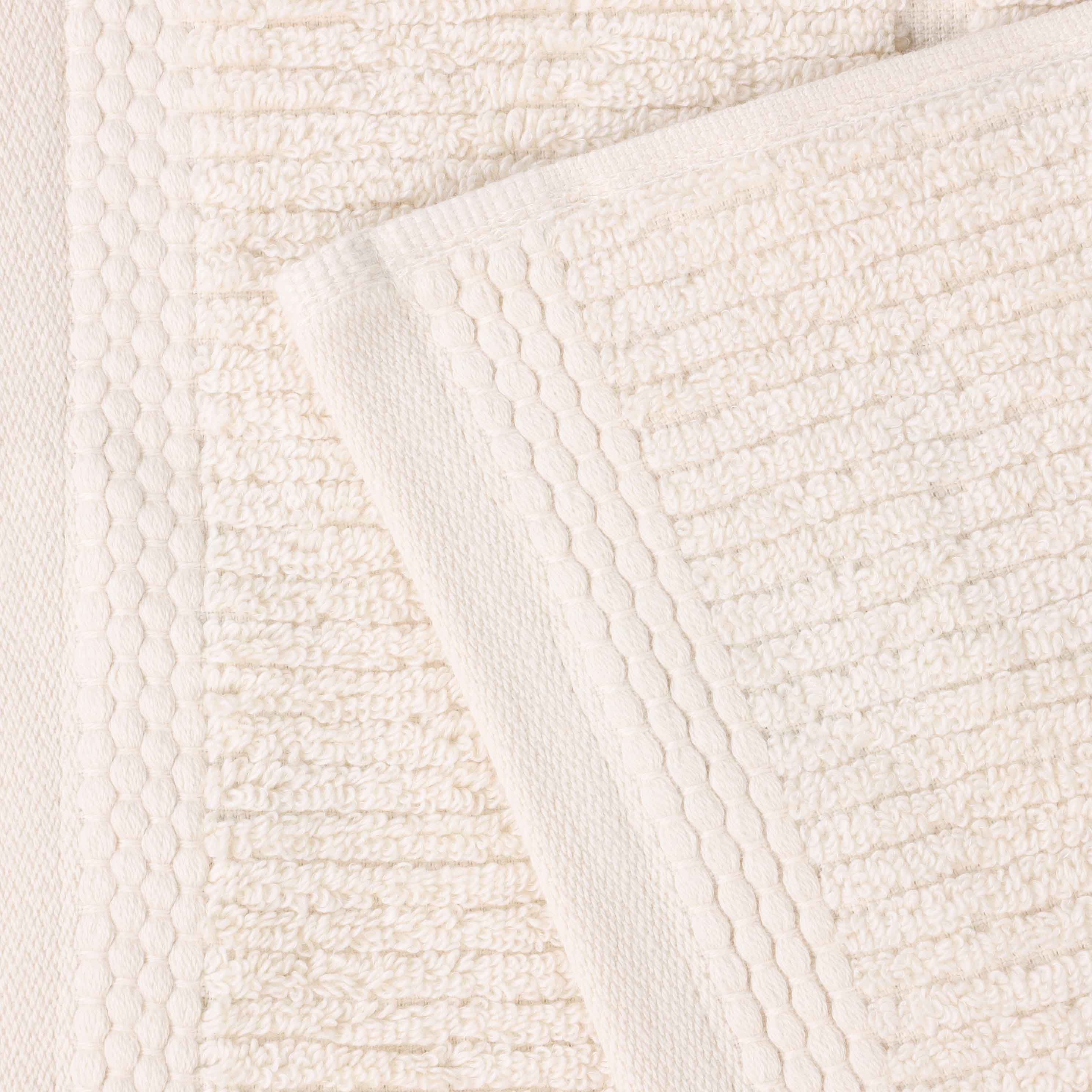 Milo Smart Twist Cotton Solid Ribbed 3 Piece Towel Set - Towel Set by Superior