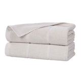 Milo Smart Twist Cotton Solid Ribbed Bath Sheets, Set of 2 - Bath Sheet by Superior