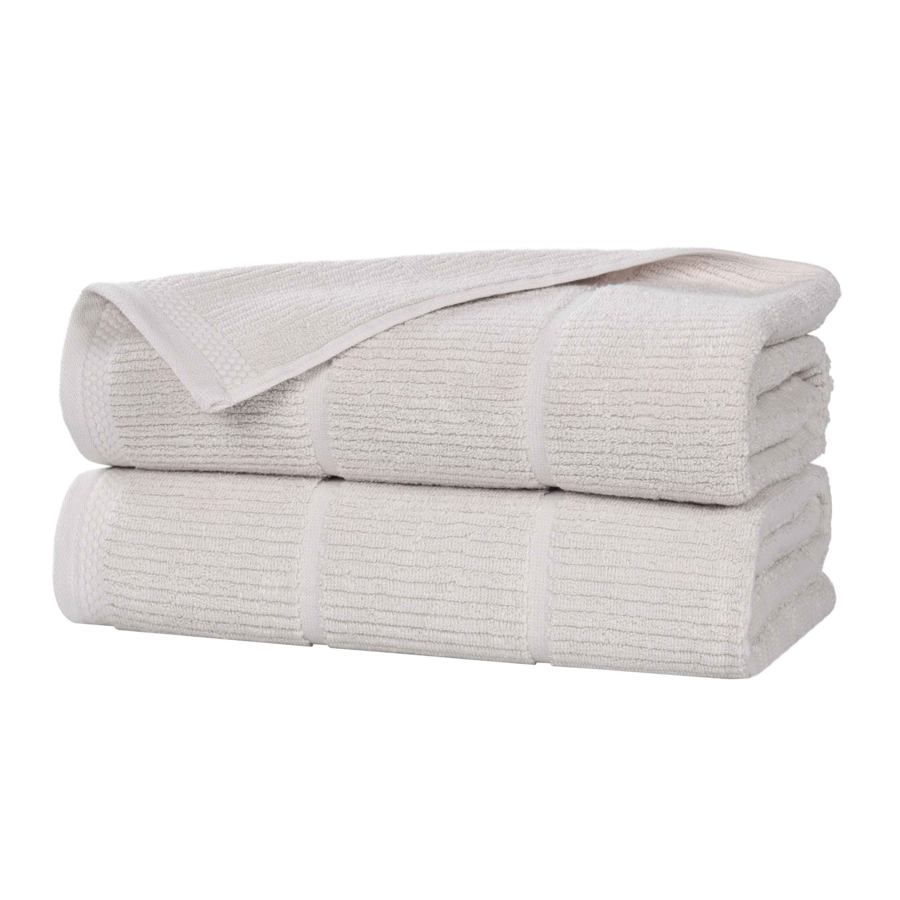 Milo Smart Twist Cotton Solid Ribbed Bath Sheets, Set of 2 - Bath Sheet by Superior