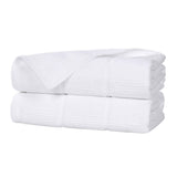 Milo Smart Twist Cotton Solid Ribbed Bath Sheets, Set of 2 - Bath Sheet by Superior