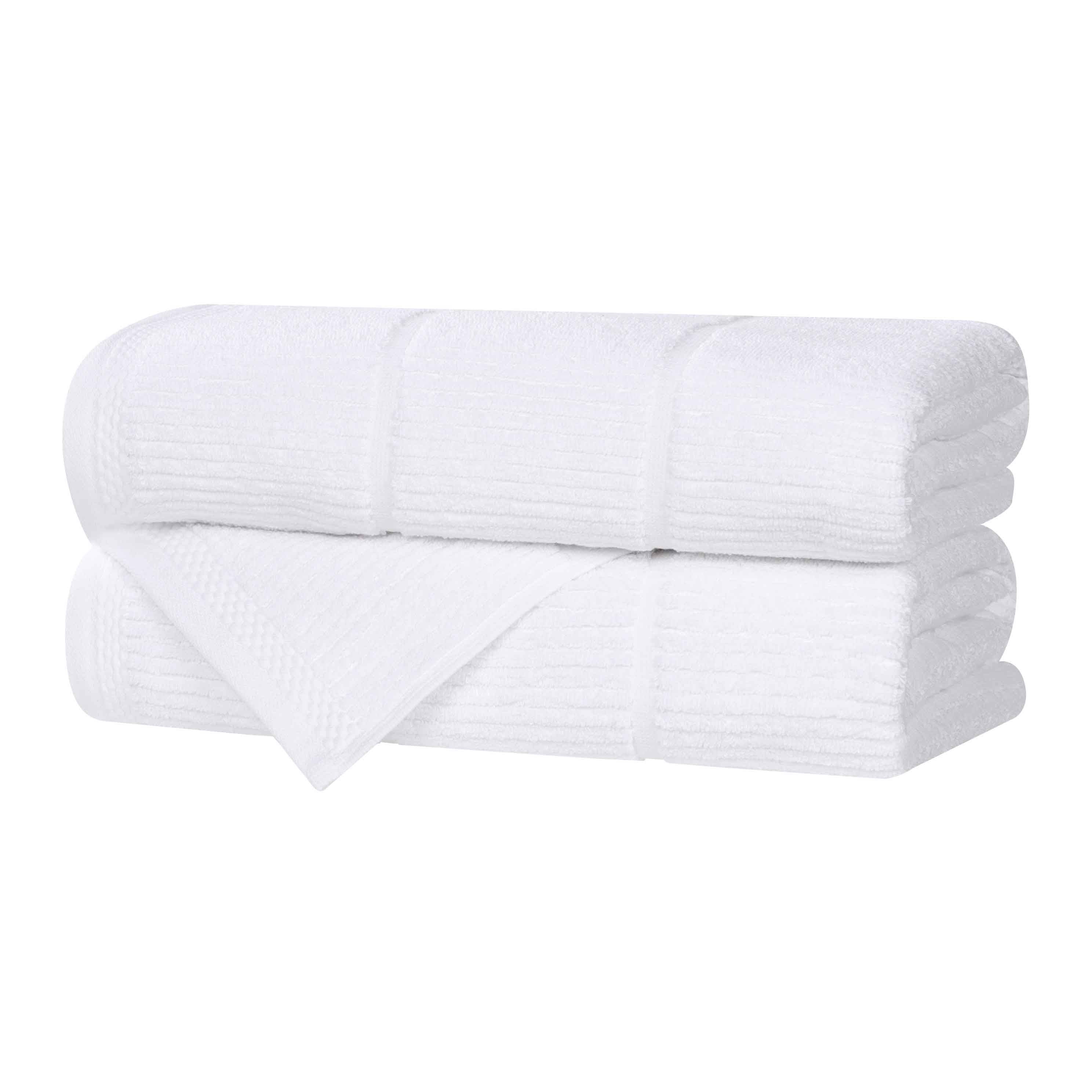 Milo Smart Twist Cotton Solid Ribbed Bath Towels, Set of 2 - Bath Towel by Superior