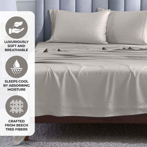 Modal From Beechwood 400 Thread Count Cooling Solid Pillowcase Set - Pillowcases by Superior