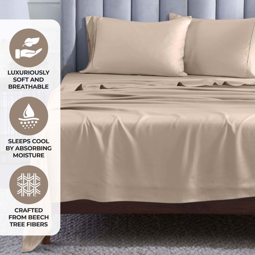 Modal From Beechwood 400 Thread Count Cooling Solid Pillowcase Set - Pillowcases by Superior