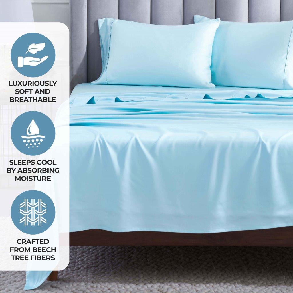 Modal From Beechwood 400 Thread Count Cooling Solid Pillowcase Set - Pillowcases by Superior