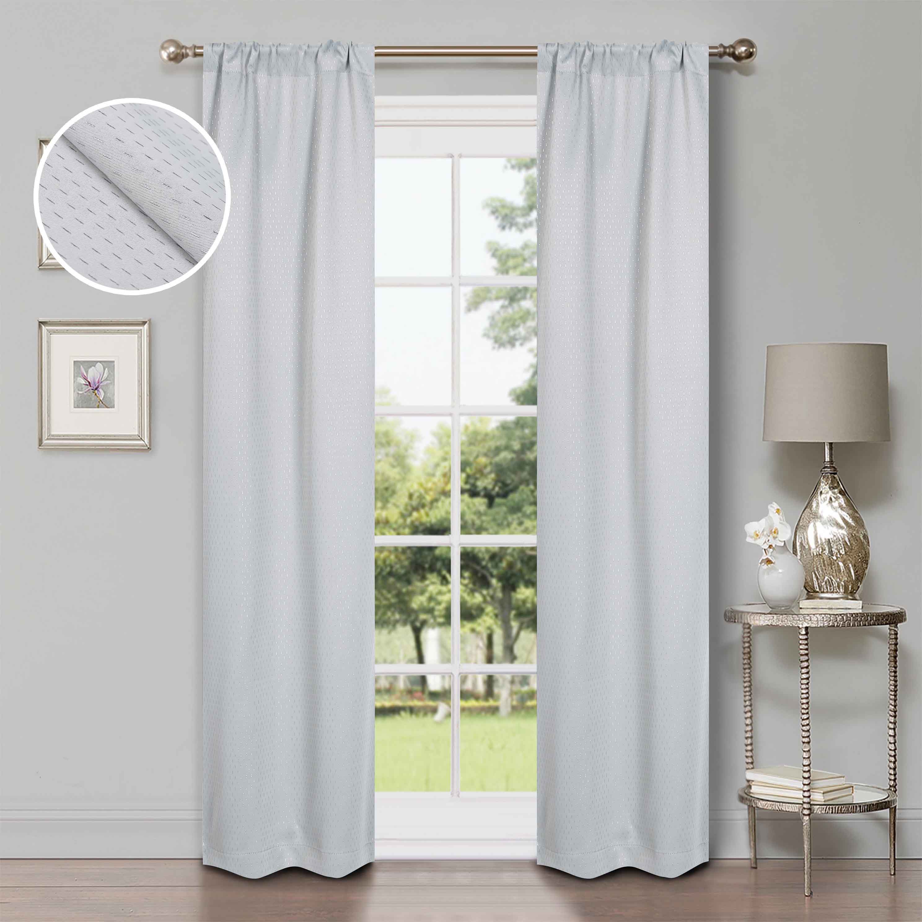 Modern Shimmer Washable Room Darkening Blackout Curtains, Set of 2 - Blackout Curtains by Superior