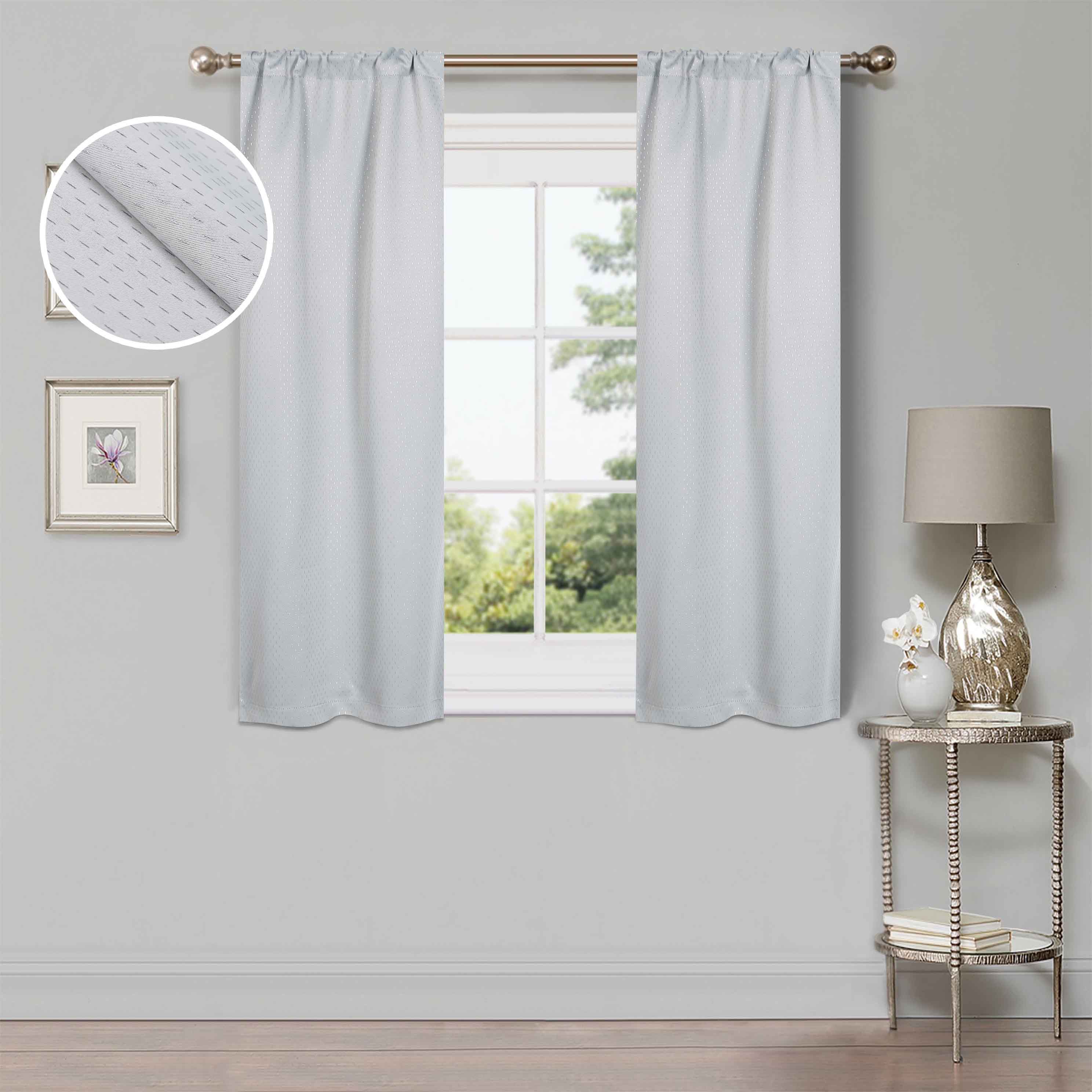 Modern Shimmer Washable Room Darkening Blackout Curtains, Set of 2 - Blackout Curtains by Superior