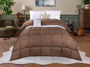 Monochrome Basketweave Plush Microfiber Down Alternative Comforter - Comforter by Superior