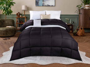 Monochrome Basketweave Plush Microfiber Down Alternative Comforter - Comforter by Superior