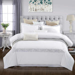 Moon Lawn Embroidered Cotton Duvet Cover Set - Duvet Cover Set by Superior