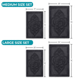 Myra Medallion Textured Jacquard Machine Washable Bath Rugs, Set of 2 - Bath Rugs by Superior