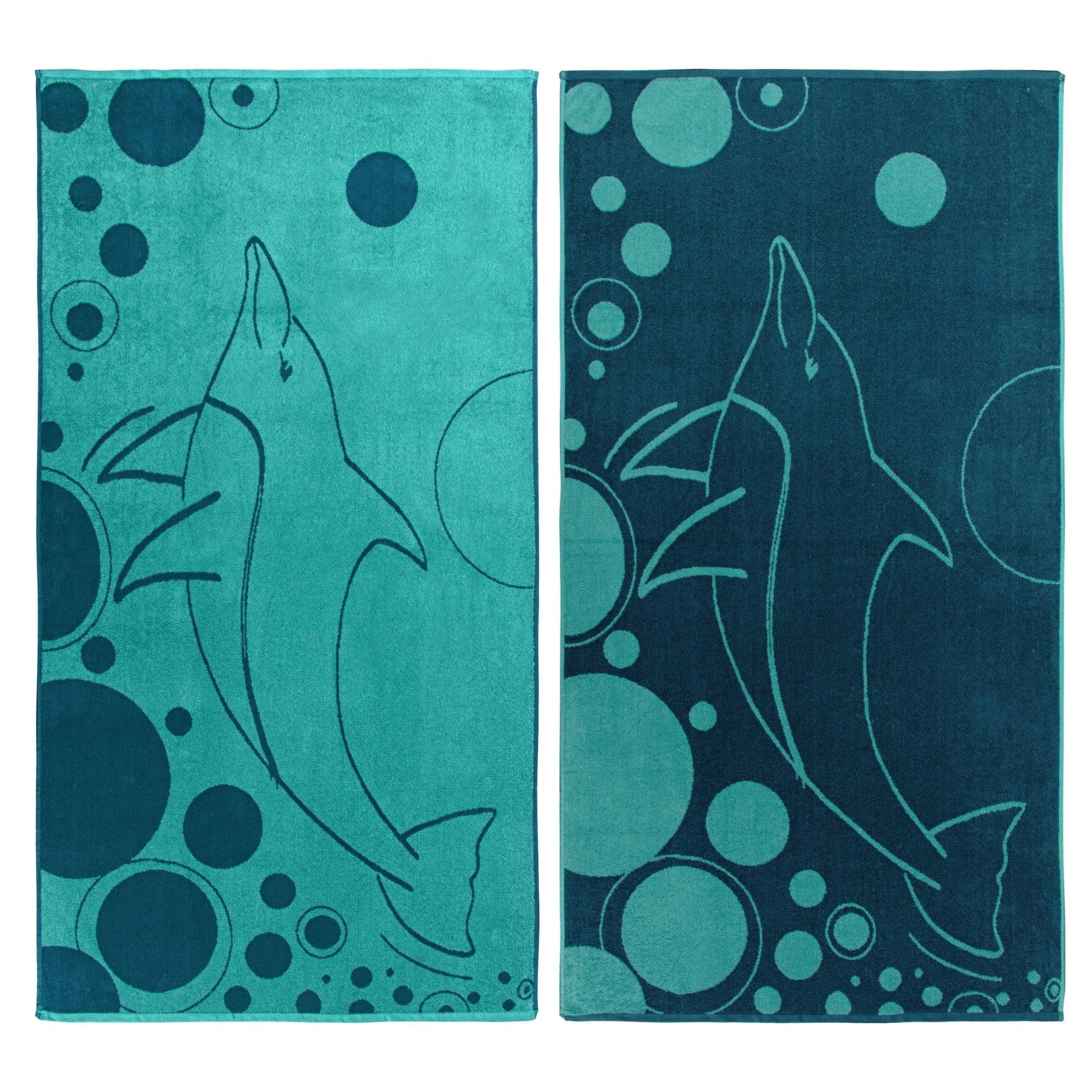 Mystic Dolphin Cotton Oversized 2 Piece Beach Towel Set - Beach Towel by Superior