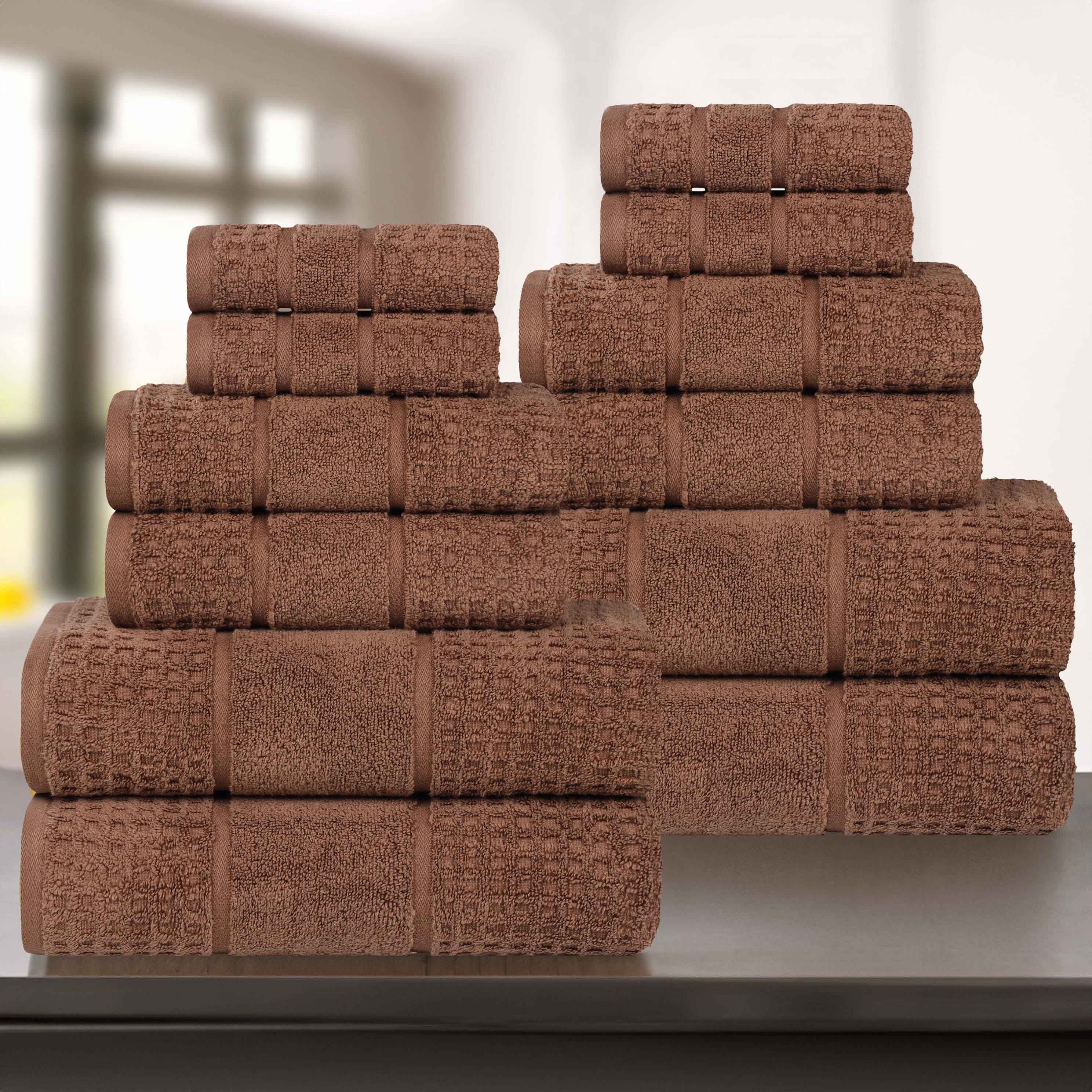 Napa Zero Twist Cotton Solid Waffle Honeycomb 12 Piece Towel Set - Towel Set by Superior