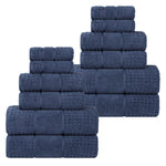 Napa Zero Twist Cotton Solid Waffle Honeycomb 12 Piece Towel Set - Towel Set by Superior