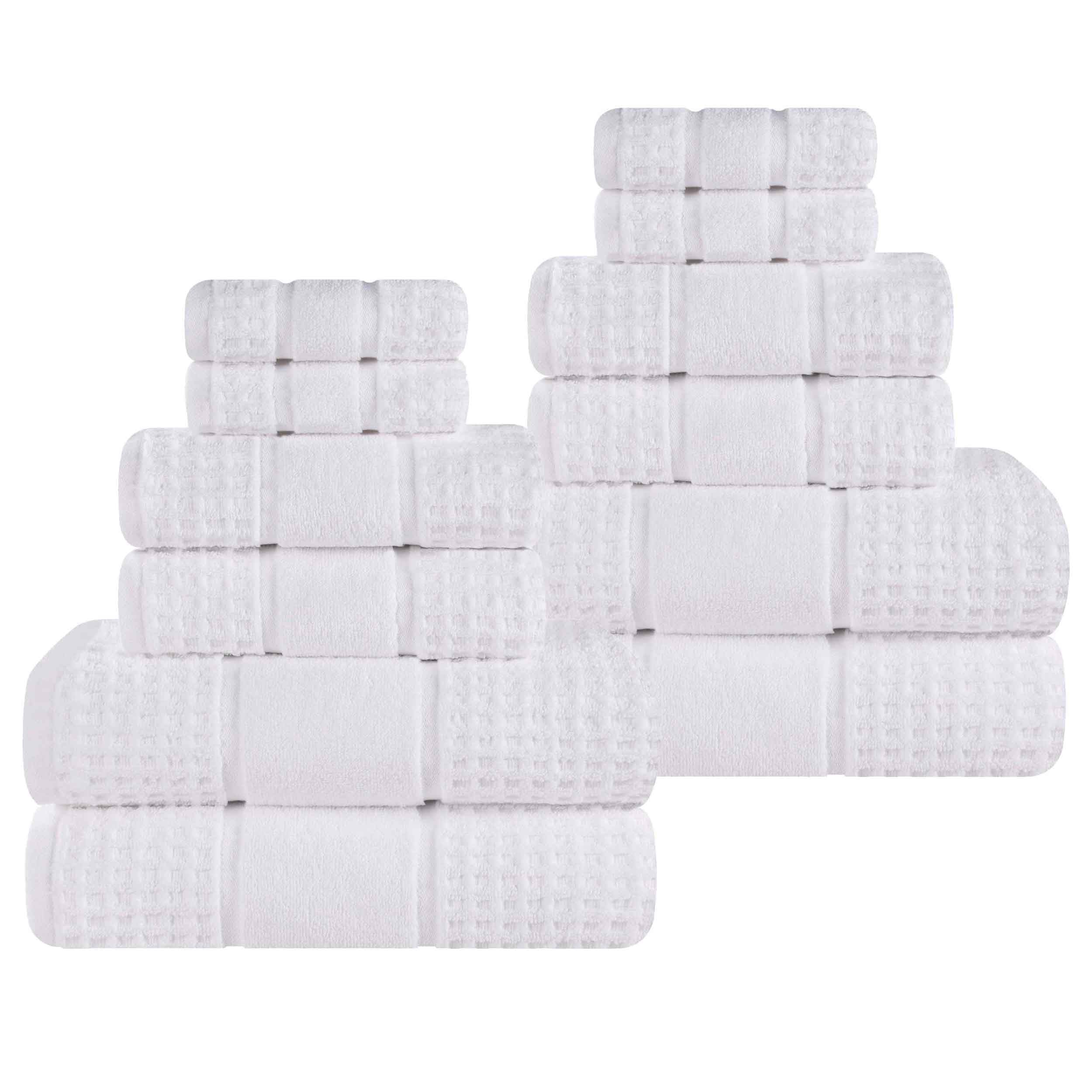 Napa Zero Twist Cotton Solid Waffle Honeycomb 12 Piece Towel Set - Towel Set by Superior