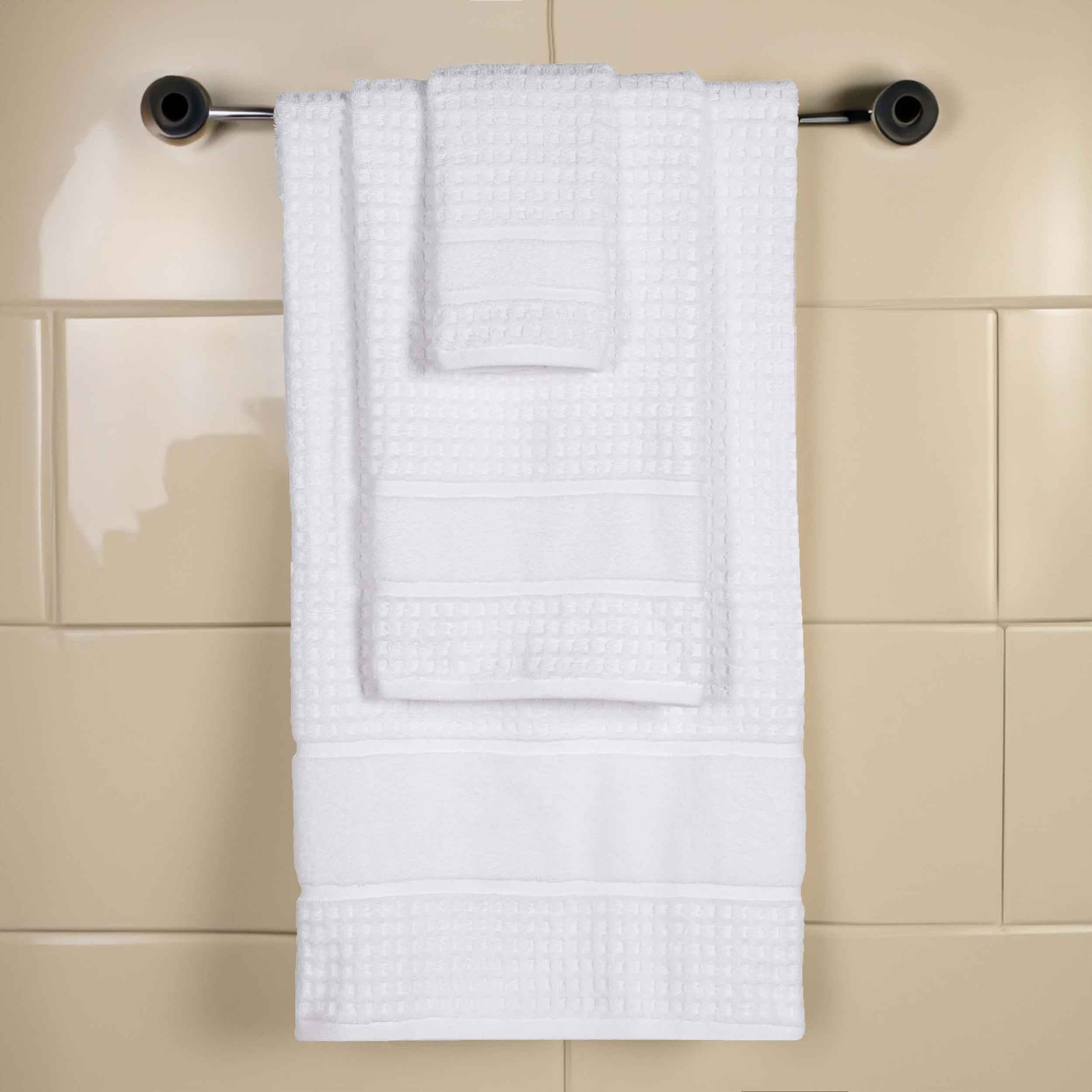 Napa Zero Twist Cotton Solid Waffle Honeycomb 3 Piece Towel Set - Towel Set by Superior