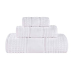 Napa Zero Twist Cotton Solid Waffle Honeycomb 3 Piece Towel Set - Towel Set by Superior