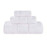 Napa Zero Twist Cotton Solid Waffle Honeycomb 3 Piece Towel Set - Towel Set by Superior