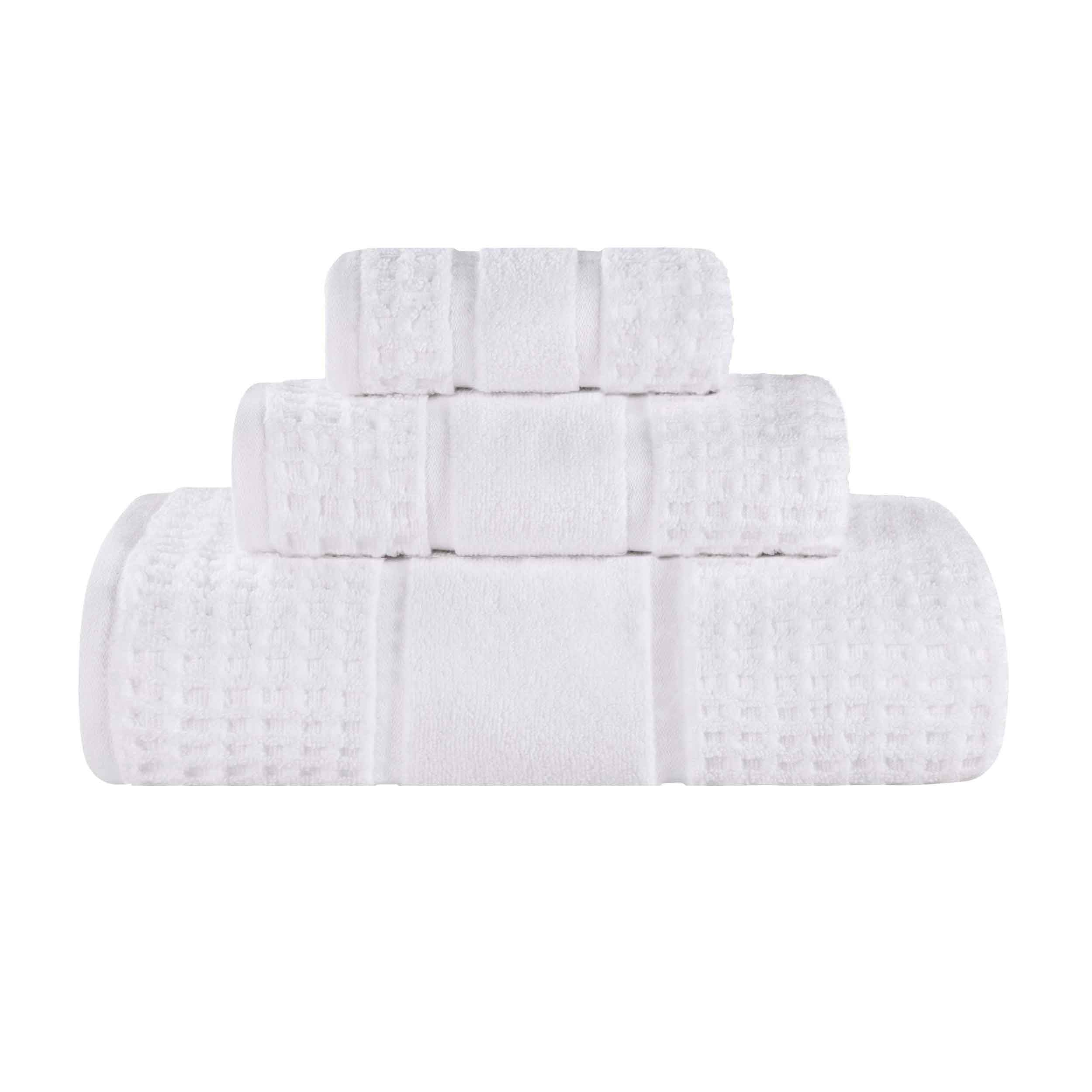 Napa Zero Twist Cotton Solid Waffle Honeycomb 3 Piece Towel Set - Towel Set by Superior