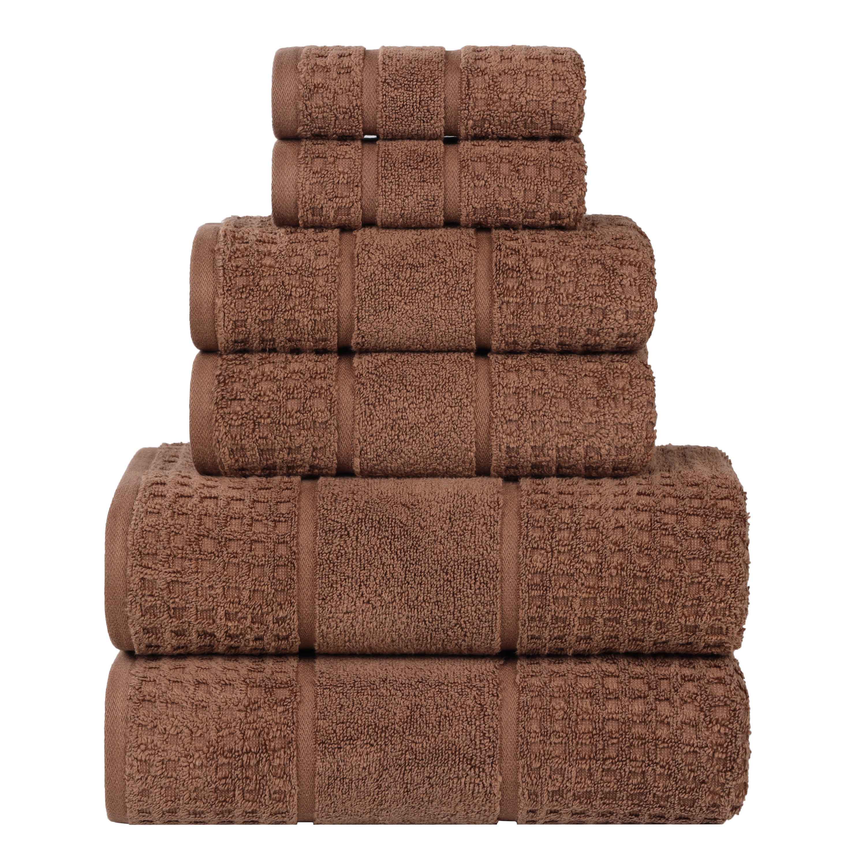 Napa Zero Twist Cotton Solid Waffle Honeycomb 6 Piece Towel Set - Towel Set by Superior