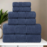 Napa Zero Twist Cotton Solid Waffle Honeycomb 6 Piece Towel Set - Towel Set by Superior