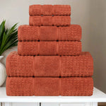 Napa Zero Twist Cotton Solid Waffle Honeycomb 6 Piece Towel Set - Towel Set by Superior