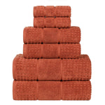 Napa Zero Twist Cotton Solid Waffle Honeycomb 6 Piece Towel Set - Towel Set by Superior