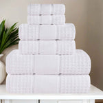 Napa Zero Twist Cotton Solid Waffle Honeycomb 6 Piece Towel Set - Towel Set by Superior