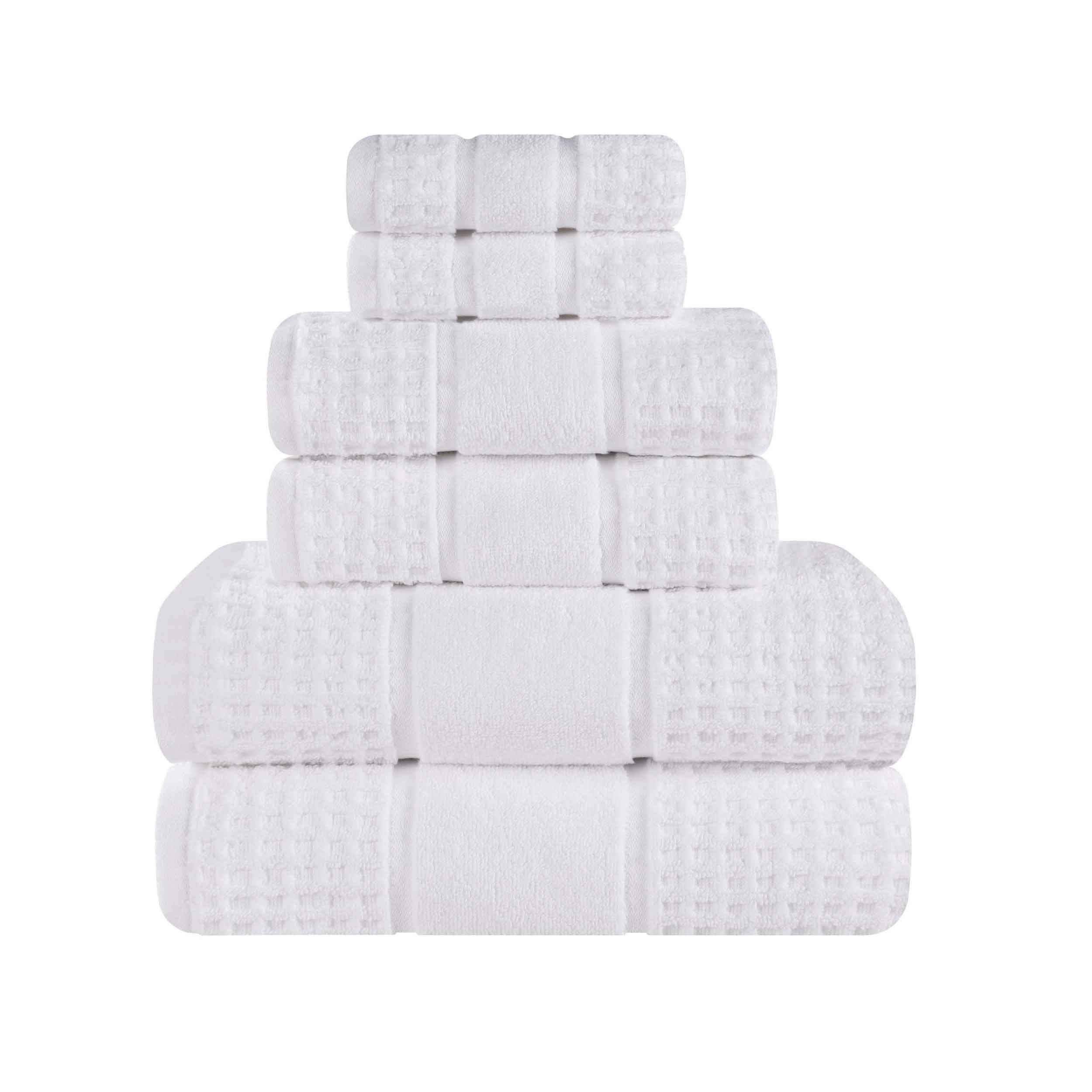 Napa Zero Twist Cotton Solid Waffle Honeycomb 6 Piece Towel Set - Towel Set by Superior