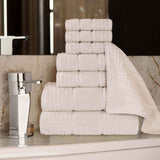 Napa Zero Twist Cotton Solid Waffle Honeycomb 8 Piece Towel Set - Towel Set by Superior