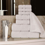 Napa Zero Twist Cotton Solid Waffle Honeycomb 8 Piece Towel Set - Towel Set by Superior